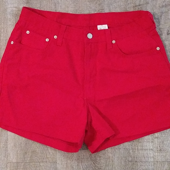 Jordache Shorts Womens 516 Jordache Retro Red Denim Shorts Poshmark